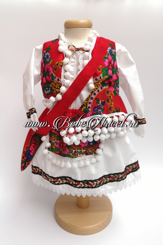 Costum popular traditional pentru botez fetite ILEANA