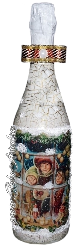 Sticla cu sampanie decorata CHRISTMAS