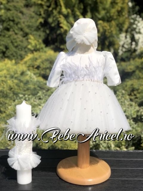 Pachet promotional rochita pentru botez si lumanare BRIDGET