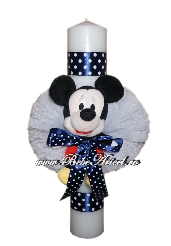 Lumanare stalp pentru botez bebelusi MICKEY MOUSE