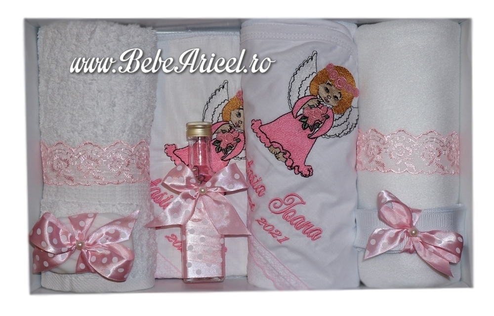 Trusou pentru botez (7 piese) brodat - INGERAS 