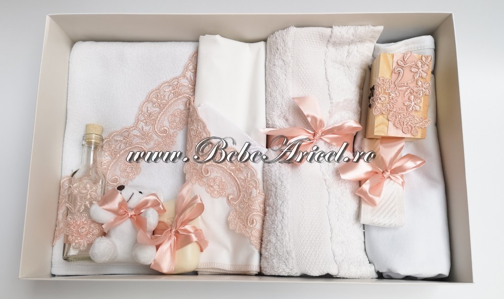 Trusou pentru botez elegant, de lux, 10 piese, PRINTESA DELUXE