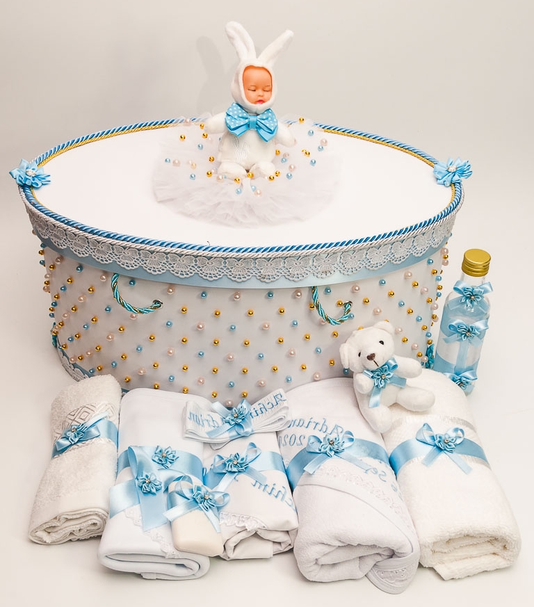 Cutie pentru trusou de botez si trusou de botez IEPURAS 