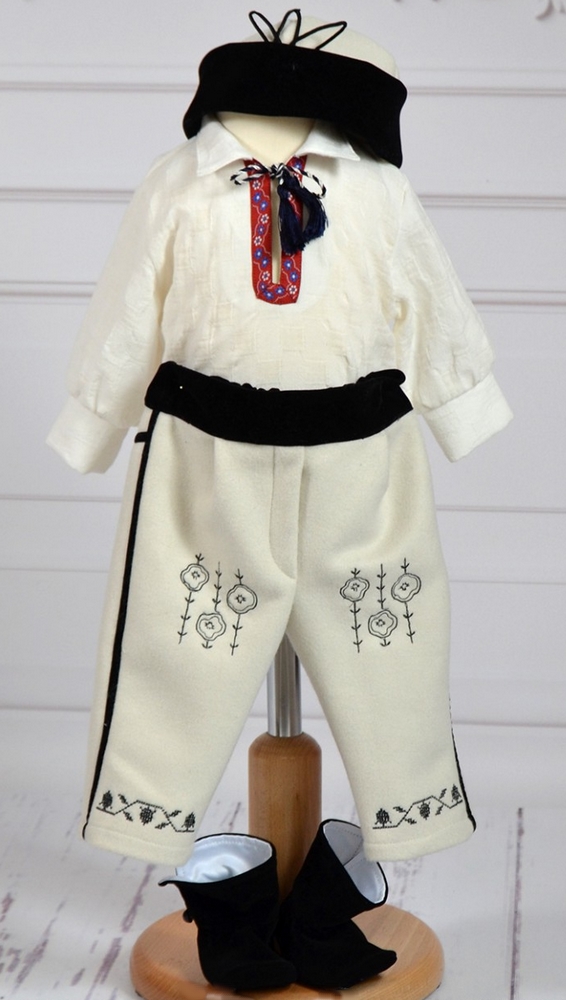Costum de lux traditional pentru baieti pentru botez, mot, sedinte foto MADALIN