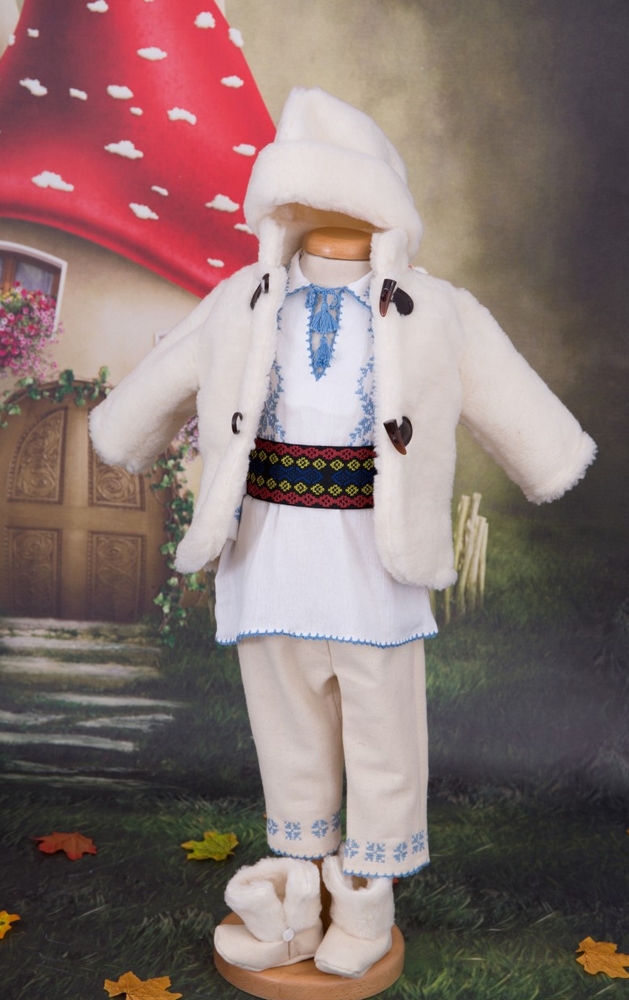 Costum de lux traditional pentru baieti pentru botez, mot, sedinte foto PETRICA