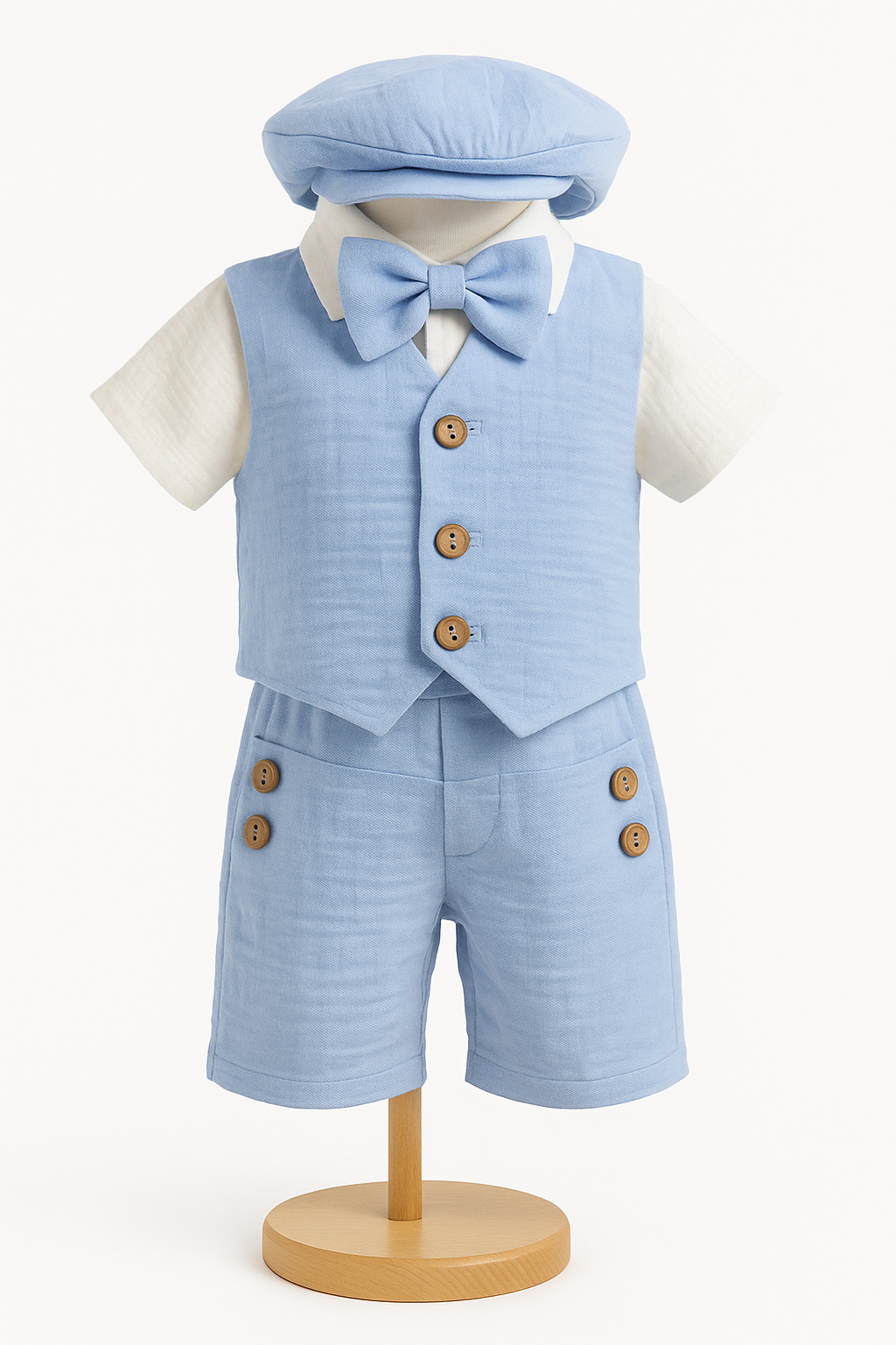 Costum elegant de vara pentru botez pentru baieti TEODOR