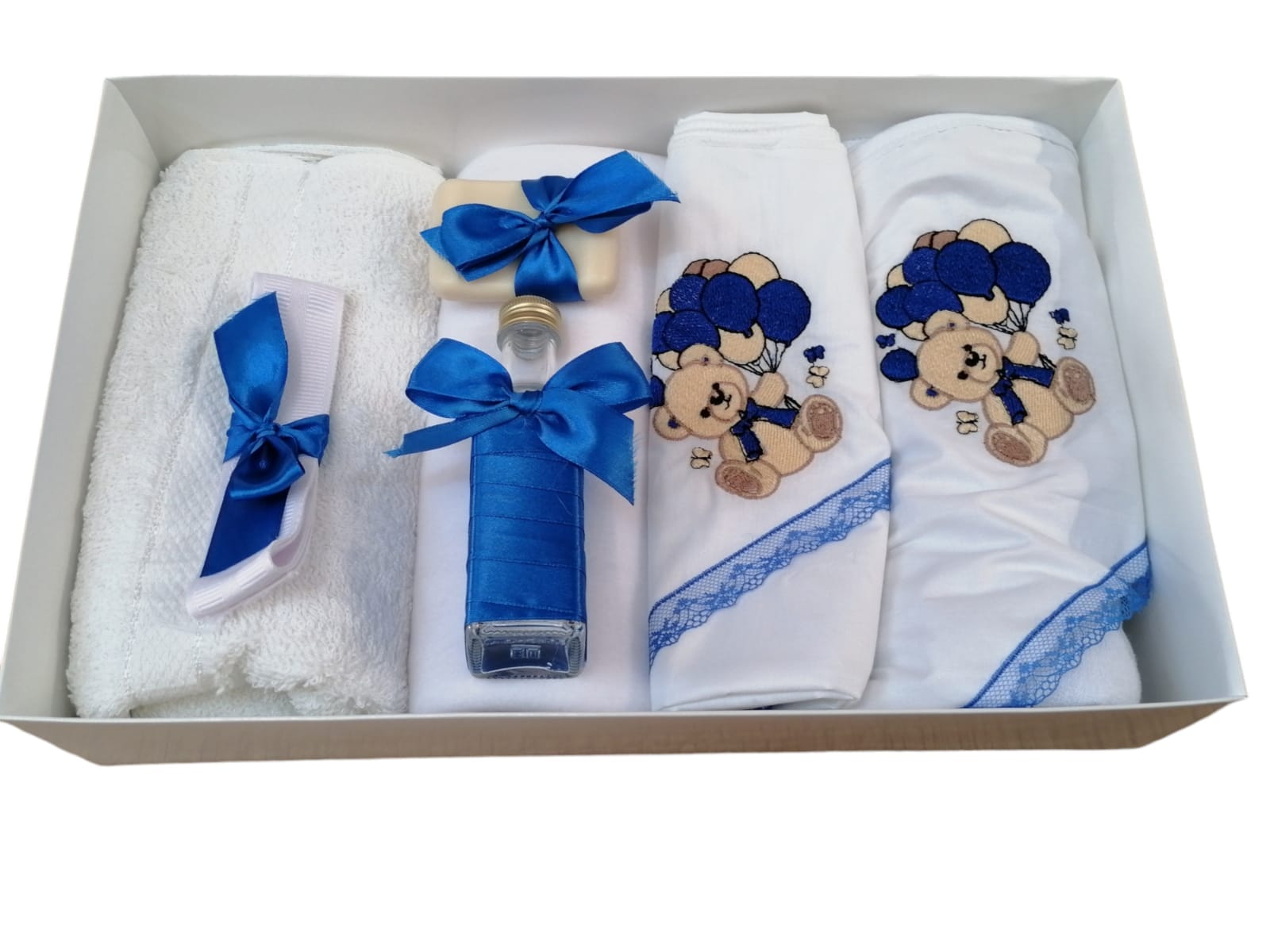 Trusou pentru botez (7 piese) brodat - URSULET 